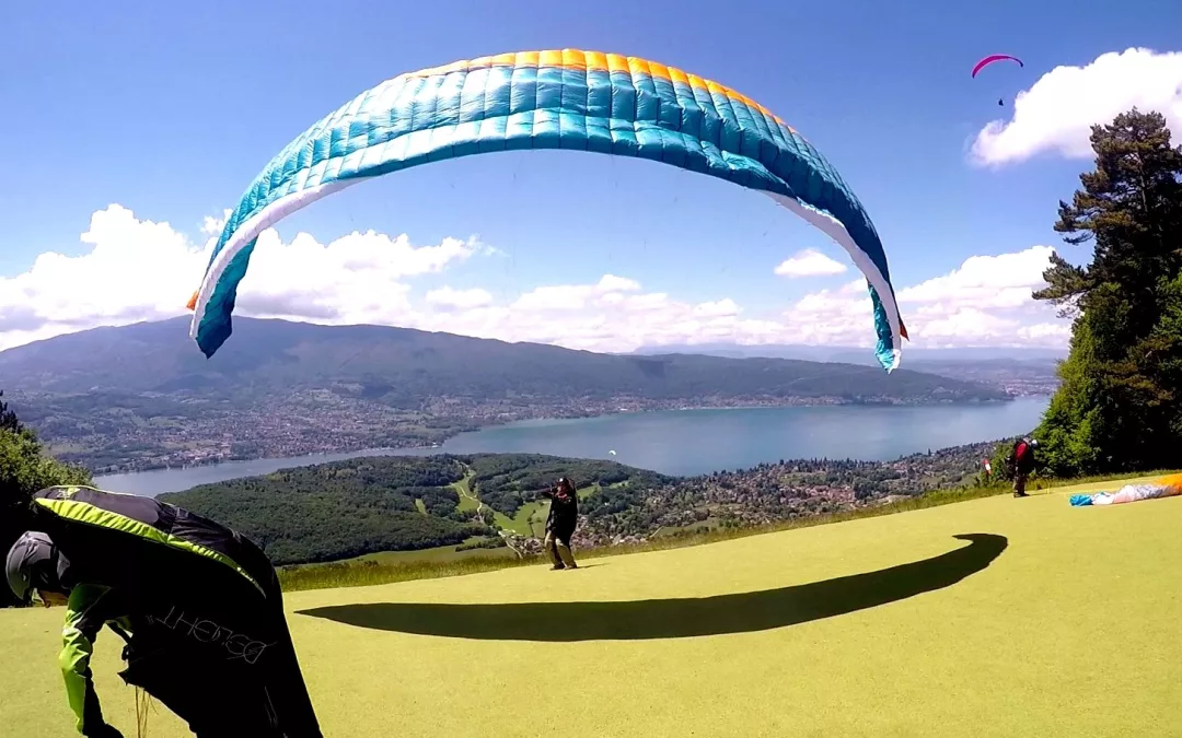 video decollage parapente annecy