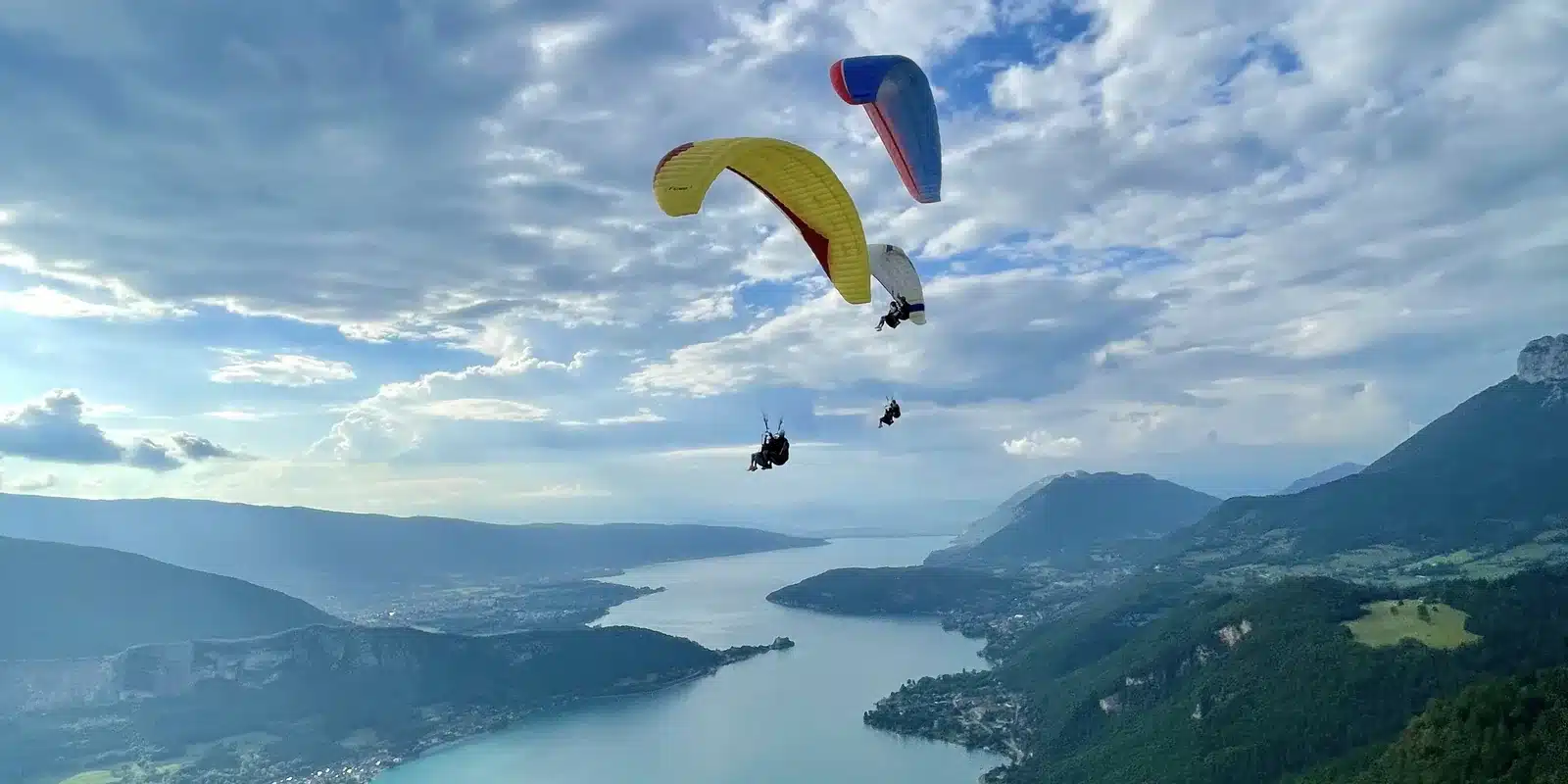 Parapente Col de la Forclaz 6 Baptême parapente Prestige au-dessus d'Annecy